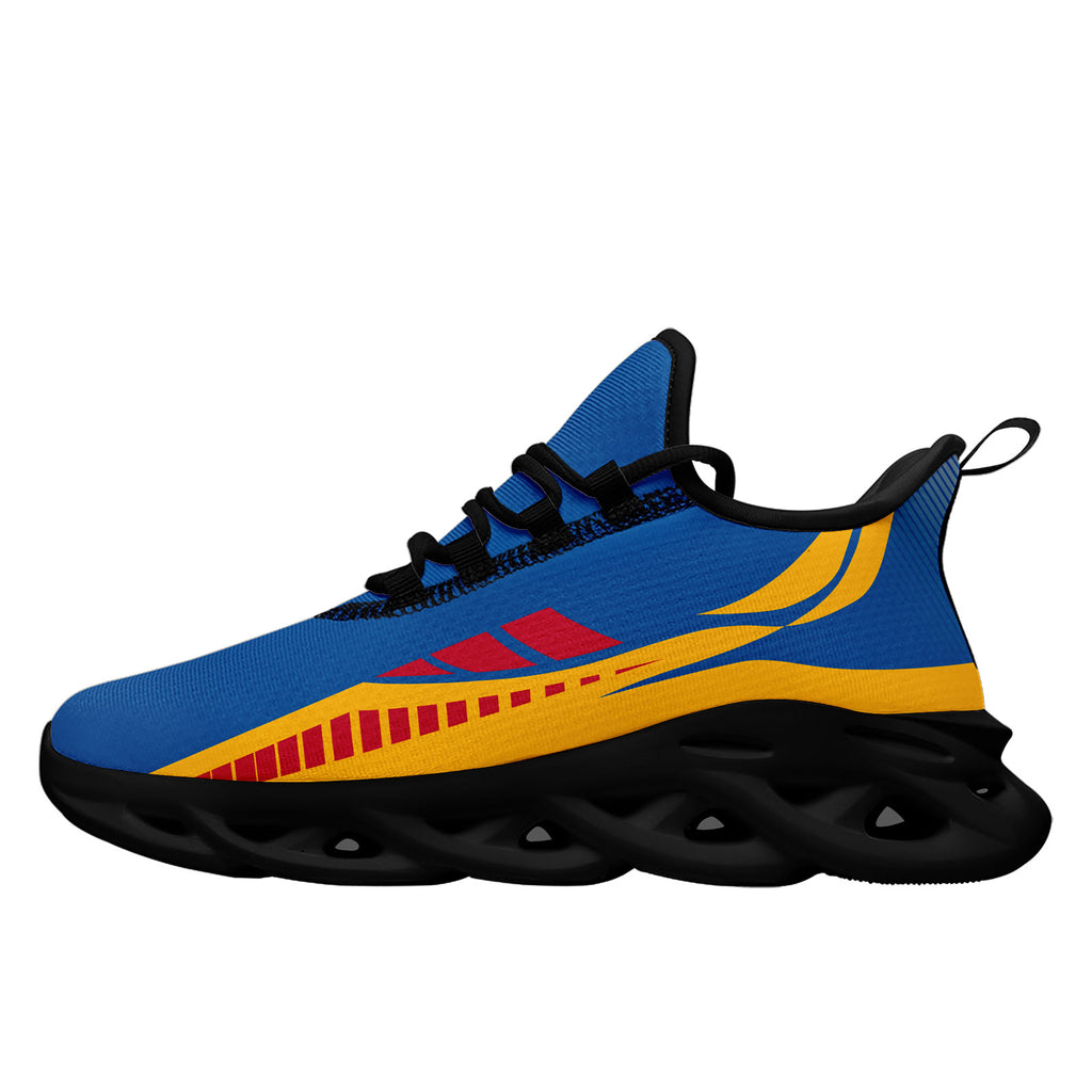 Custom Blue Yellow Pittsburgh Maxsoul Shoes Personalized Sneaker FN003-D020325-30