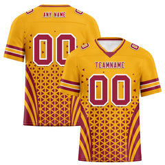 Custom Red Yellow Arizona Personalized Authentic Football Jersey FBJ02-D023033-1