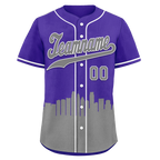 Custom Purple Gray City Edition Personalized Authentic Baseball Jersey BSBJ01-D017137
