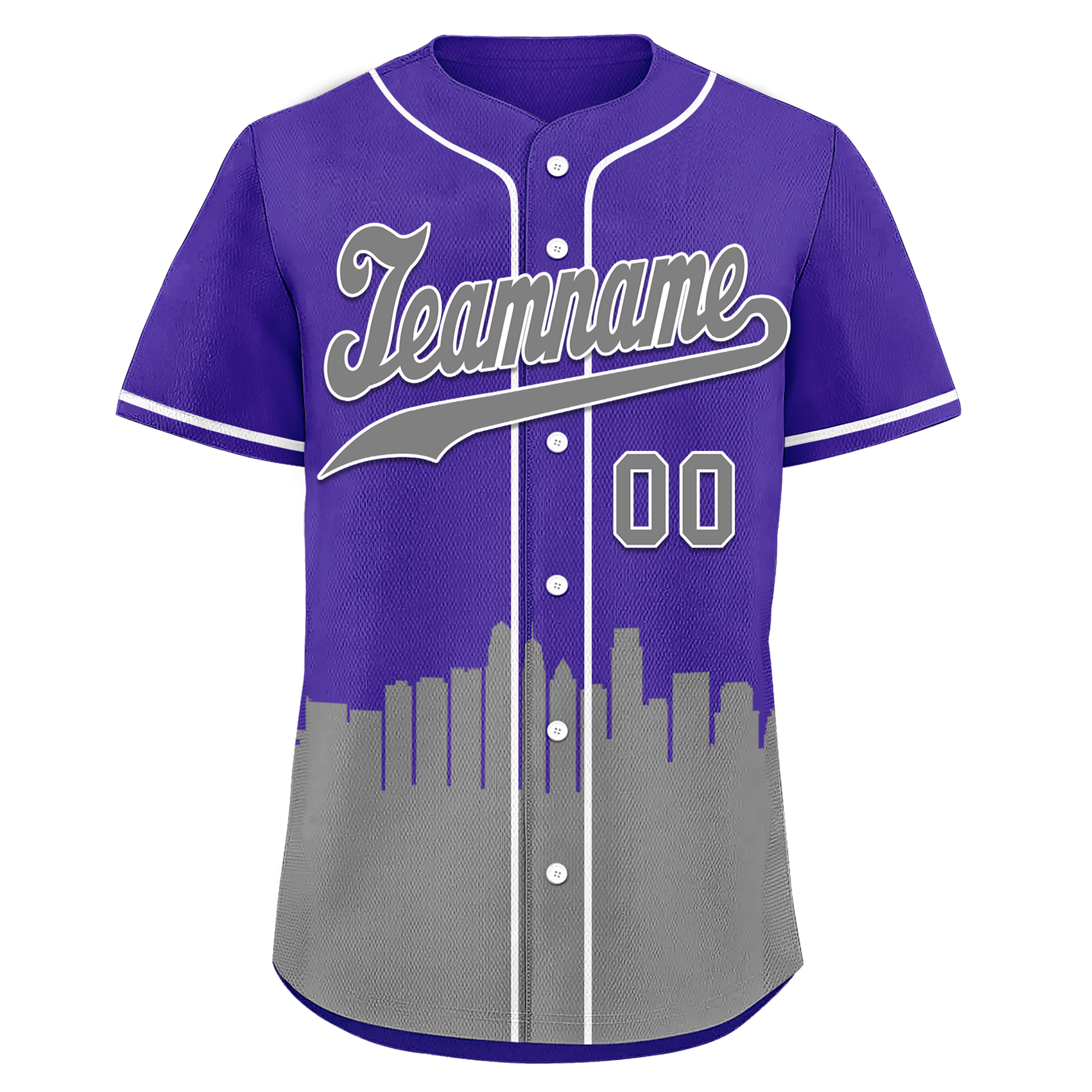 Custom Purple Gray City Edition Personalized Authentic Baseball Jersey BSBJ01-D017137