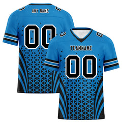 Custom Blue Black North Carolina Personalized Authentic Football Jersey FBJ02-D023033-5