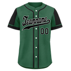Custom Green Black Raglan Sleeves Personalized Authentic Baseball Jersey BSBJ01-D017207