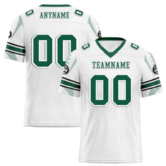 Custom White New York Football Jersey and Sports Shoes Combo Offer Personalized Combo ZH-D025008-30