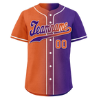 Custom Orange Purple Gradient Fashion Personalized Authentic Baseball Jersey BSBJ01-D0a7a08
