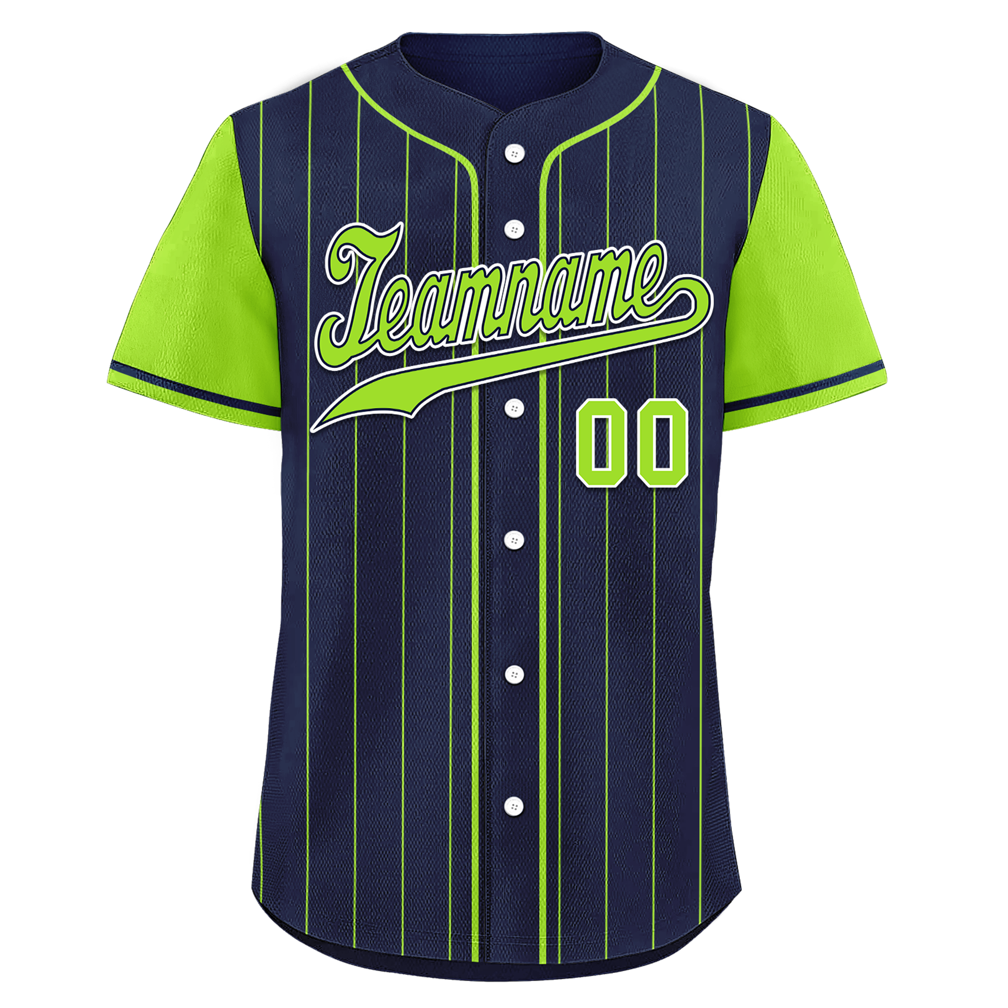 Custom Blue Green Stripe Fashion Personalized Authentic Baseball Jersey BSBJ01-D017231