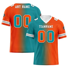 Custom Orange Blue Florida Personalized Authentic Football Jersey FBJ02-D028017-28