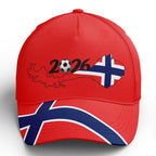 Personalized 2026 Norway Soccer Fan Hat - Add Your Name & Design Custom 2026 Football Tournament Hat YW061-F027075-2