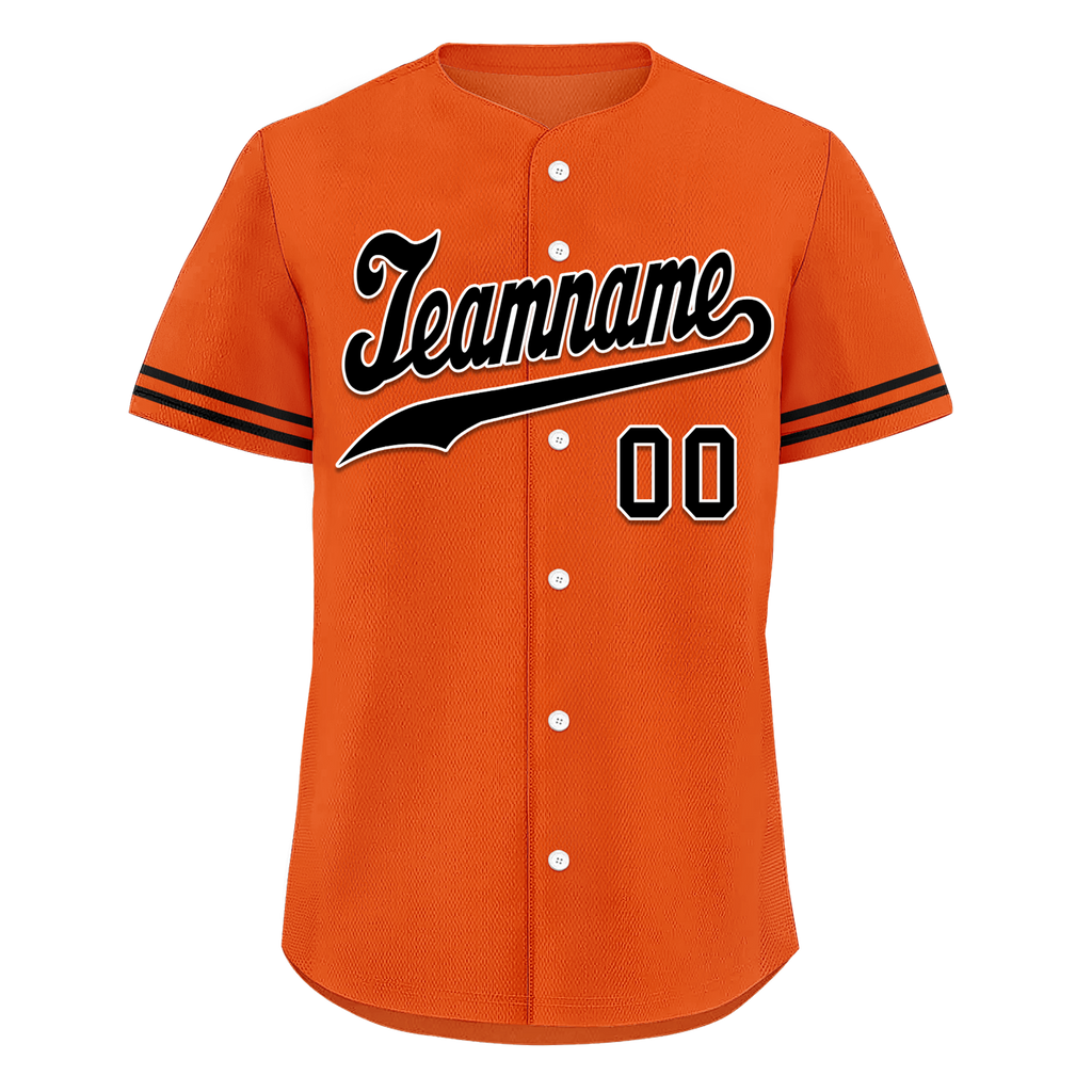 Custom Orange Black Classic Style Black Personalized Authentic Baseball Jersey BSBJ01-bd0fa0a