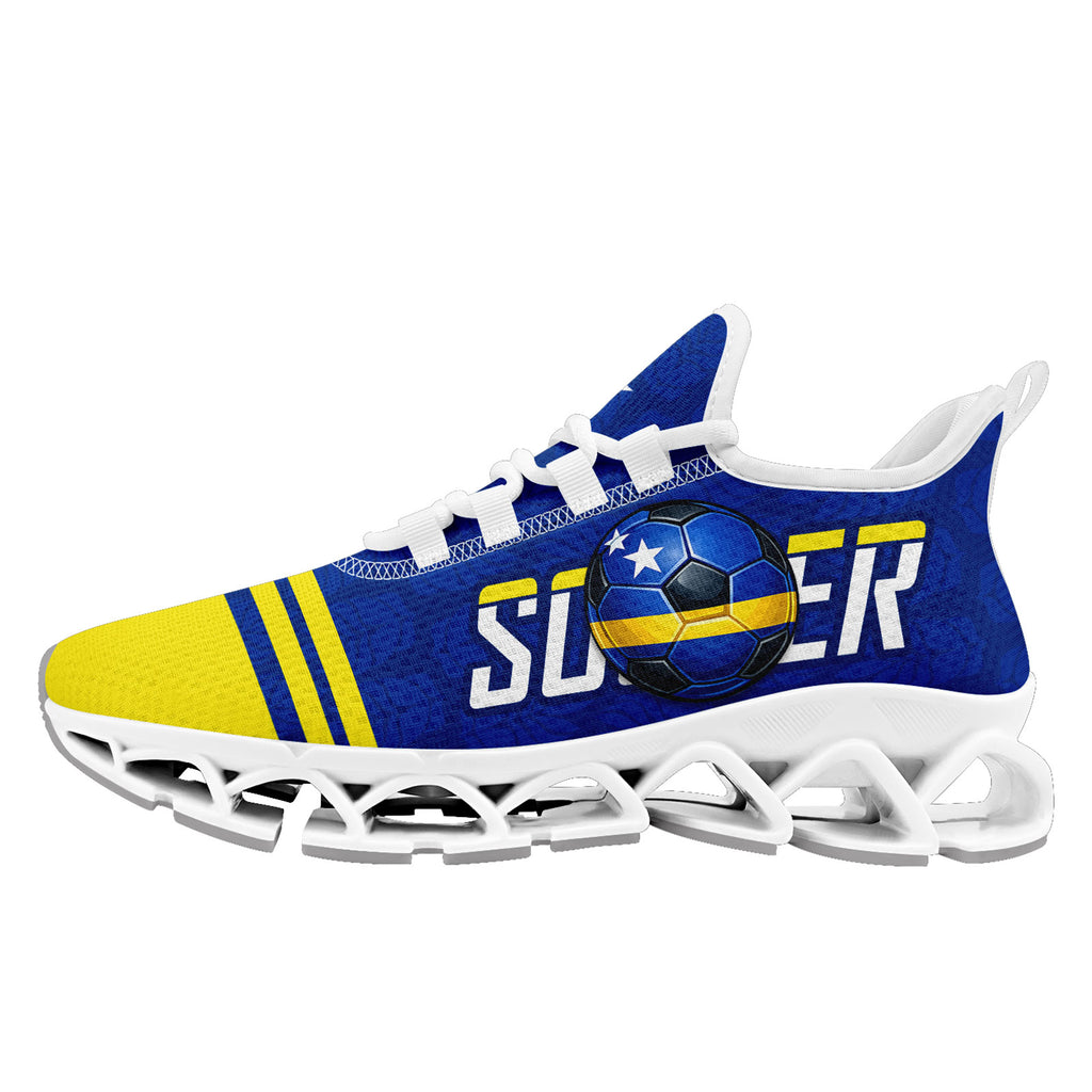 Custom Curaçao 2026 World Cup Sneakers DIY Country Flag Running Shoes Lightweight Sport Shoes Gift for Football Fans Personalized Team Name and Logo FN003XD-F009091-3