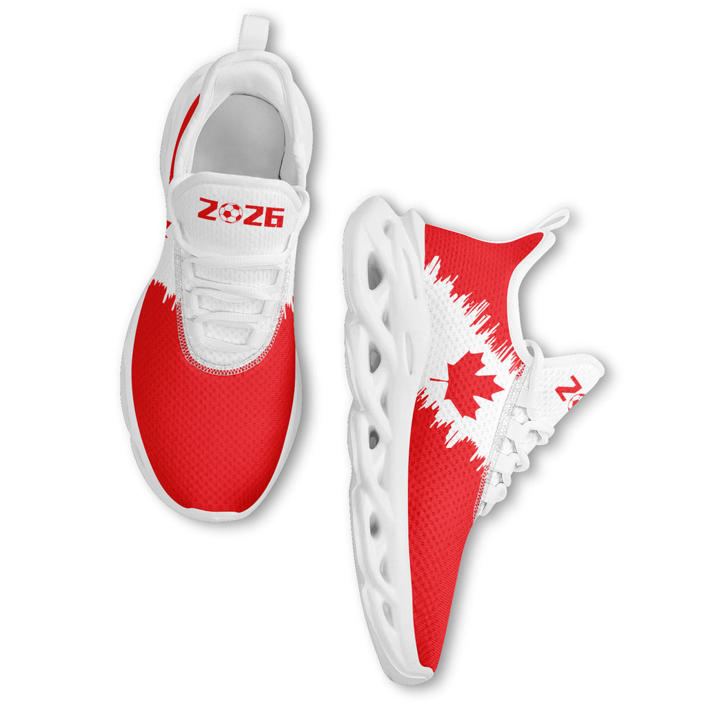 Custom 2026 World Cup Canada Sneakers DIY Country Flag Running Shoes Lightweight Sport Shoes Gift for Football Fans Personalized Team Name and Logo FN003-F023060-1