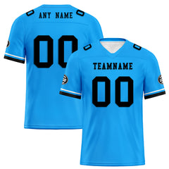 Custom Blue Carolina Personalized Authentic Football Jersey FBJ02-D020263-5