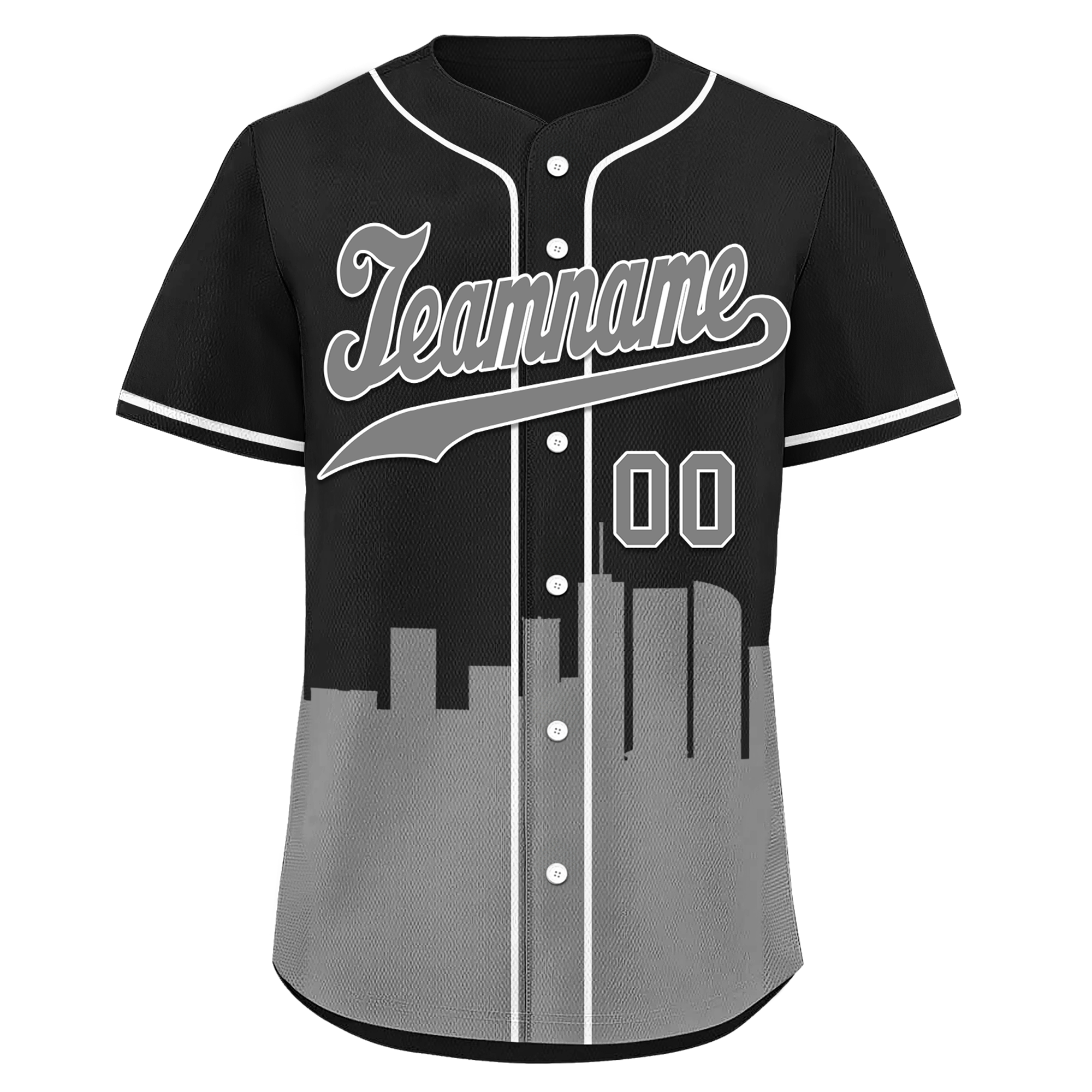 Custom Black Gray City Edition Personalized Authentic Baseball Jersey BSBJ01-D017139