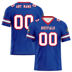 Custom Royal Red Buffalo Personalized Authentic Football Jersey FBJ02-D020256-31