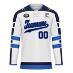 Custom White Blue Personalized Hockey Jersey HCKJ01-D0a70e0