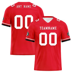 Custom Red Houston Personalized Authentic Football Jersey FBJ02-D020263-12