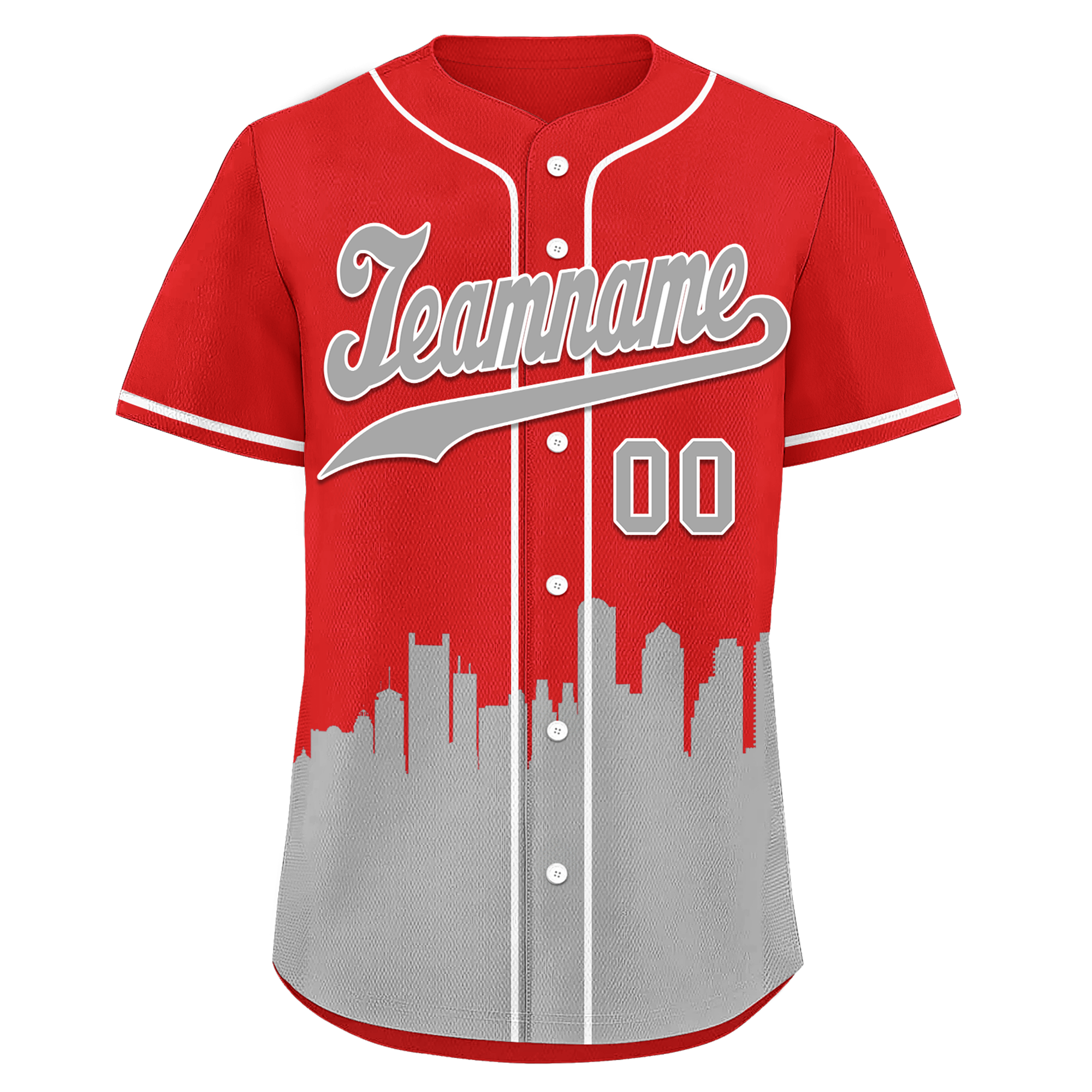Custom Red Gray City Edition Personalized Authentic Baseball Jersey BSBJ01-D017122