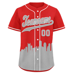 Custom Red Gray City Edition Personalized Authentic Baseball Jersey BSBJ01-D017122