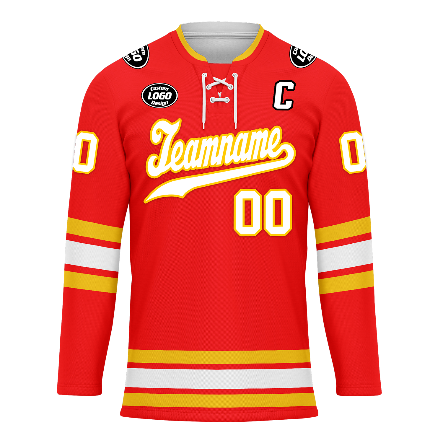 Custom Red Yellow Personalized Hockey Jersey HCKJ01-D0a70ce
