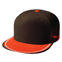 Custom Orange Brown Cleveland Hat Sport Design Cap Stitched Adjustable Personalized PR067B-D020261-8