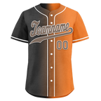 Custom Grey Orange Gradient Fashion Personalized Authentic Baseball Jersey BSBJ01-D0a7097