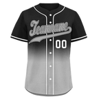 Custom Black Grey Fade Fashion Personalized Authentic Baseball Jersey BSBJ01-D0a70cf