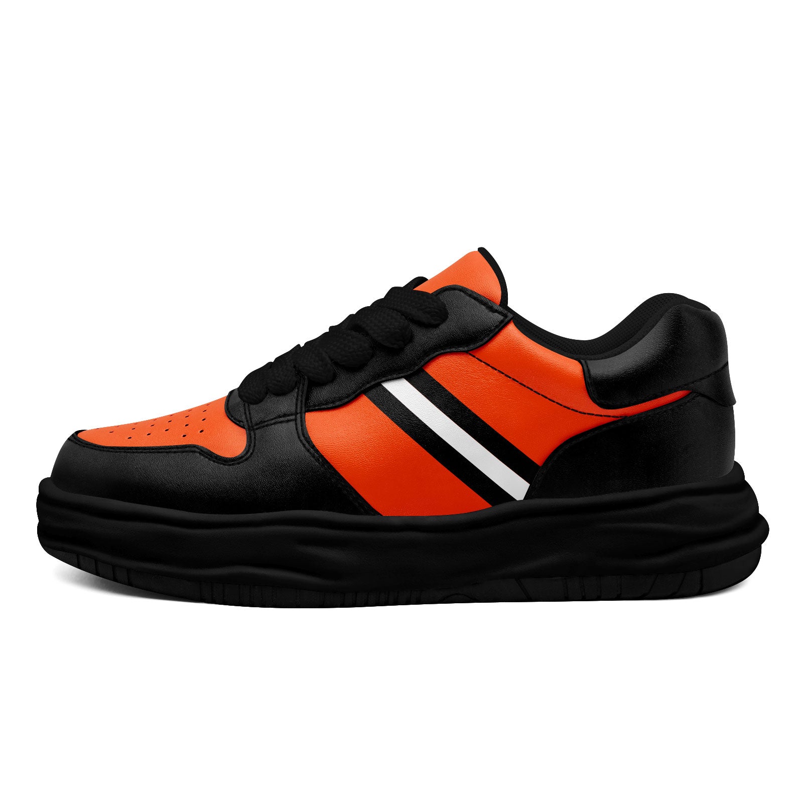 Custom Black Orange Cincinnati Shoes Personalized Sneaker FN032-D020389-6