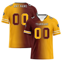 Custom Yellow Red Washington Personalized Authentic Football Jersey FBJ02-D028017-16