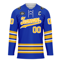 Custom Blue Yellow Personalized Hockey Jersey HCKJ01-D0a70aa