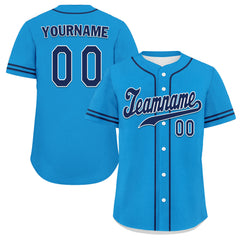 Custom Blue Classic Style Black Personalized Authentic Baseball Jersey UN002-bd0b00d8-cc