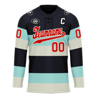 Custom Black White Personalized Hockey Jersey HCKJ01-D0a70db