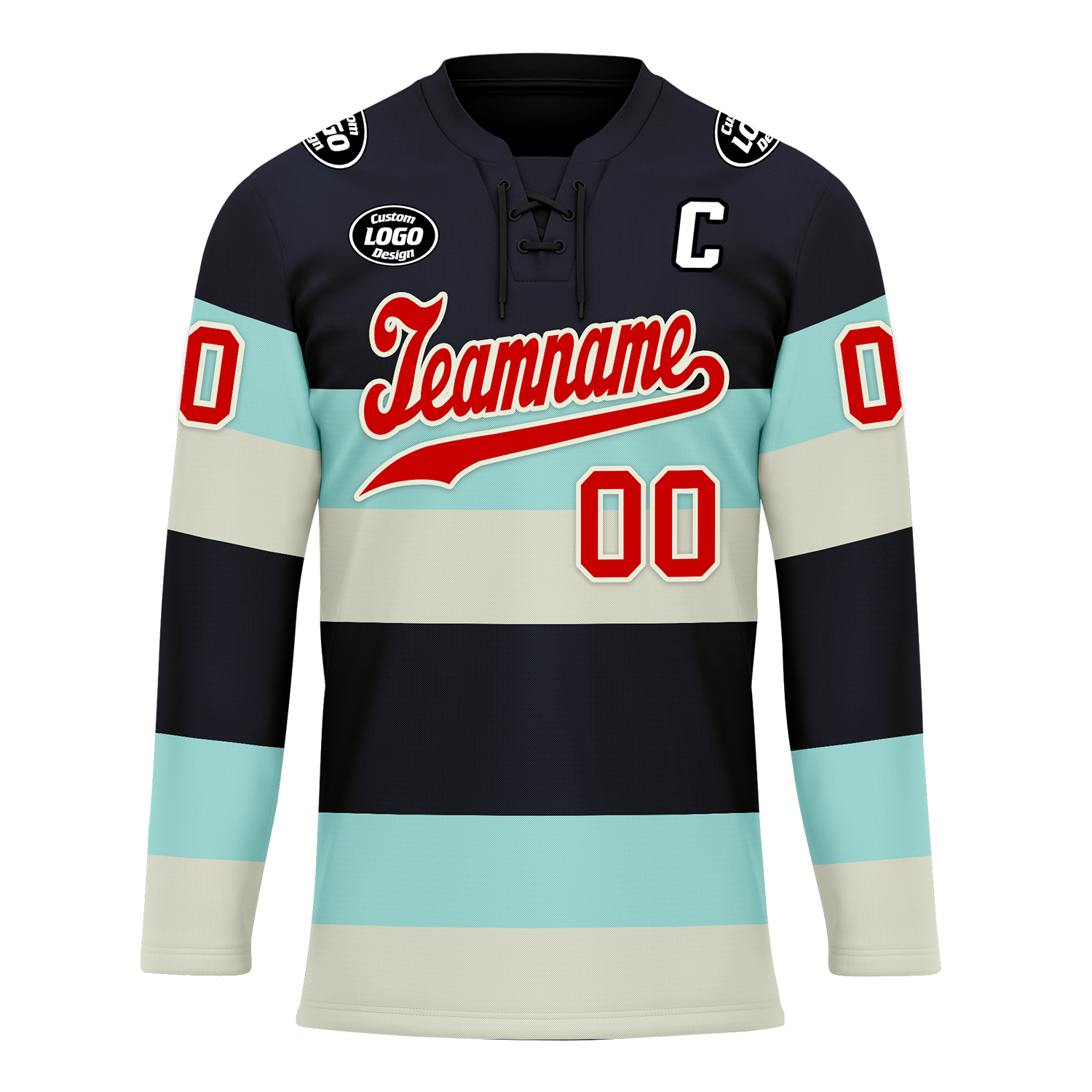 Custom Black White Personalized Hockey Jersey HCKJ01-D0a70db