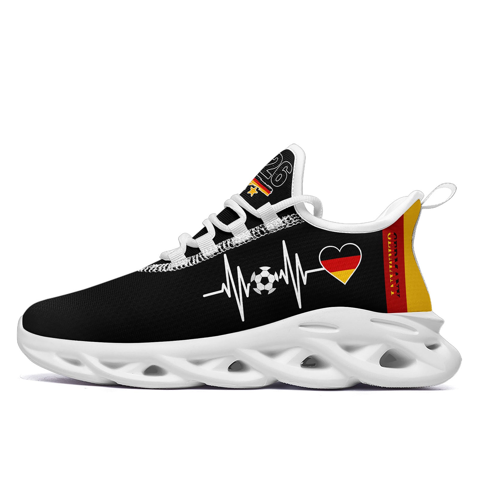 Custom Germany 2026 World Cup Sneakers DIY Country Flag Running Shoes Lightweight Sport Shoes Gift for Football Fans Personalized Team Name and Logo FN003-F025035-5
