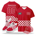 Custom 2026 World Cup Austria High Quality Soccer Stadium Version Jersey Sneakers Sports Shoes and Hat Combo Offer Personalized Team Name and Logo ZH-F027104-8