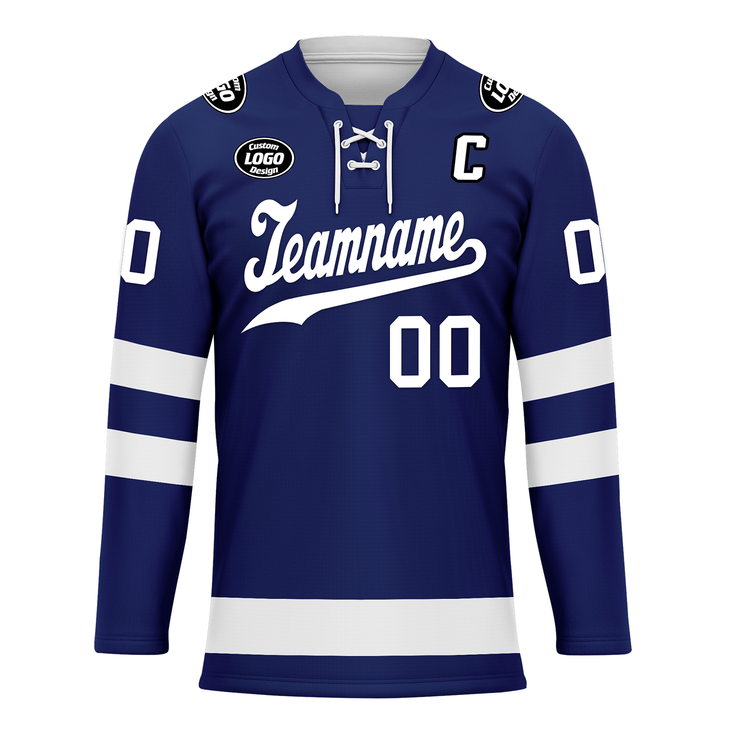 Custom Blue White Personalized Hockey Jersey HCKJ01-D0a70bc