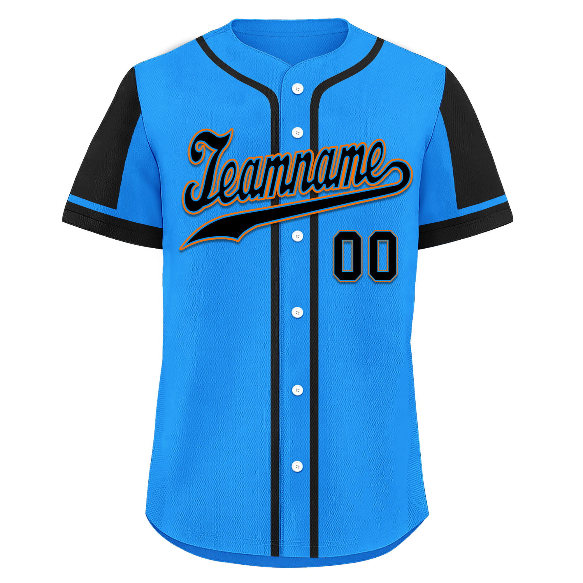 Custom Blue Black Raglan Sleeves Personalized Authentic Baseball Jersey BSBJ01-D017209