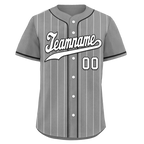 Custom Gray Stripe Fashion Personalized Authentic Baseball Jersey BSBJ01-D017244