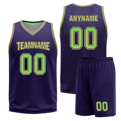 Custom Purple Green Gold New Orleans City Edition Personalized Reversible Basketball Set Sports Basketball Jersey BBJ01R-D0610-19