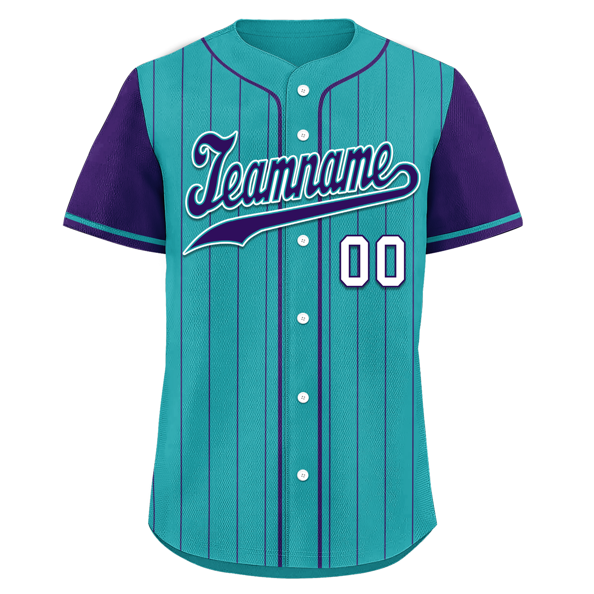 Custom Cyan Purple Stripe Fashion Personalized Authentic Baseball Jersey BSBJ01-D017247