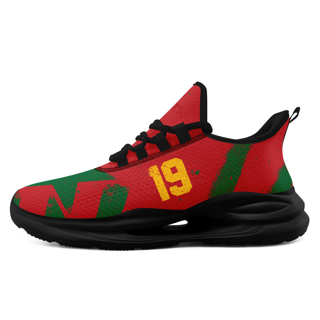 Custom Morocco 2026 World Cup Sneakers DIY Country Flag Running Shoes Lightweight Sport Shoes Gift for Football Fans Personalized Team Name and Logo FN079-F009119-8