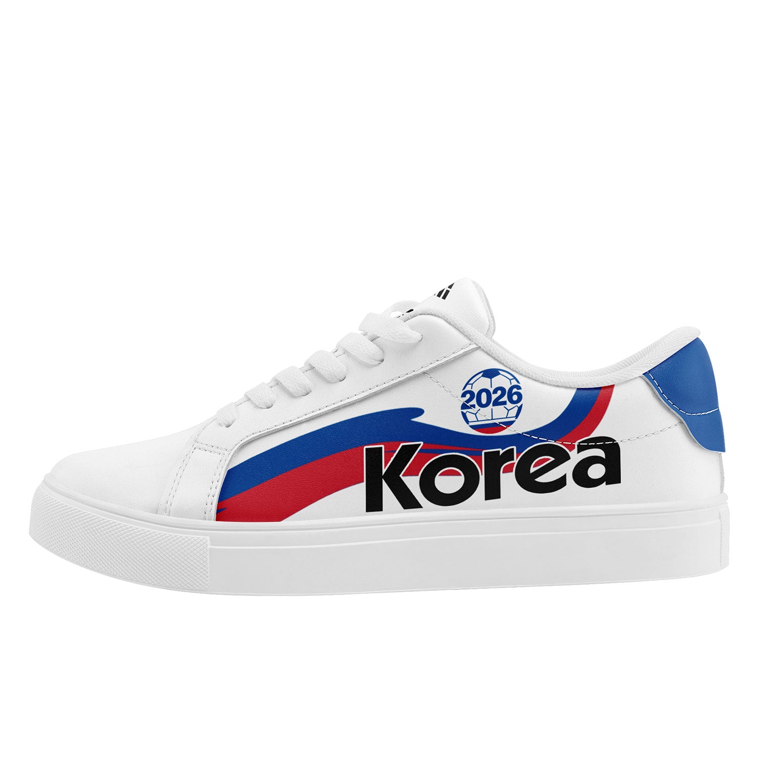 Custom South Korea 2026 World Cup Sneakers DIY Country Flag Running Shoes Lightweight Sport Shoes Gift for Football Fans Personalized Team Name and Logo FN023-F009080-3