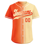 Custom Orange Beige Gradient Fashion Personalized Authentic Baseball Jersey BSBJ01-D0a707f
