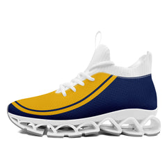 Custom Navy Yellow Maxsoul Shoes Personalized Sneaker FN030XD-D020388-13