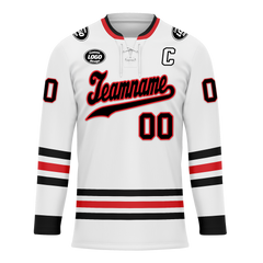 Custom White Personalized Hockey Jersey HCKJ01-D0a70be