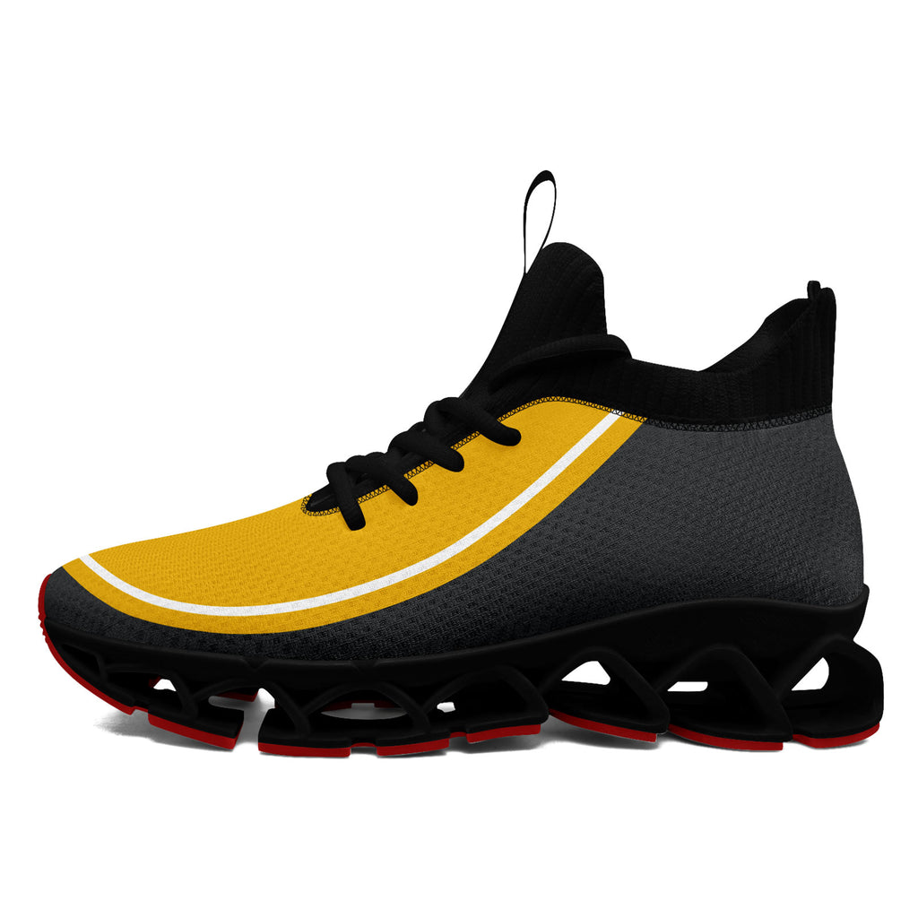 Custom Yellow Dark Gray Maxsoul Shoes Personalized Sneaker FN030XD-D020388-1