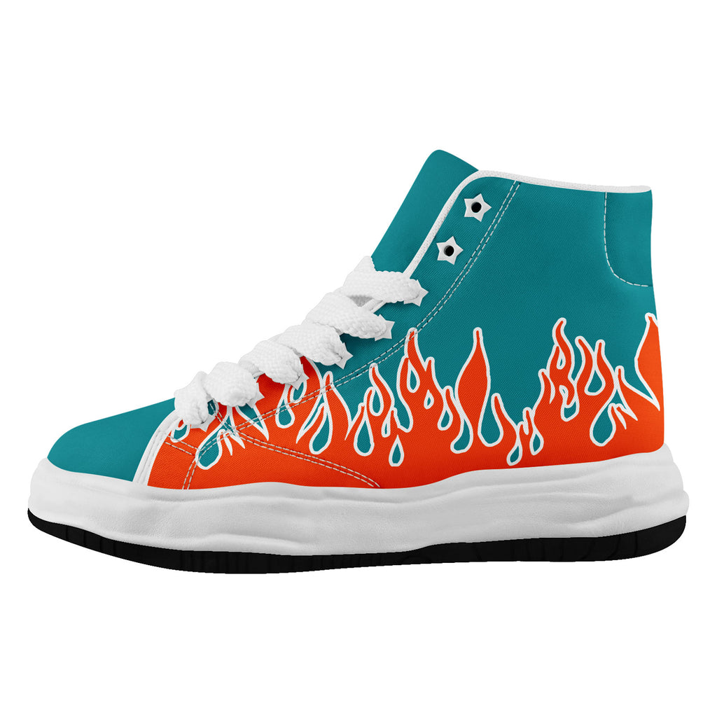 Custom Green Orange Miami Football Jersey and Firesoul Sports Shoes Combo Offer Personalized Combo ZH-D020273-24