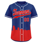 Custom Blue Red City Edition Personalized Authentic Baseball Jersey BSBJ01-D017136