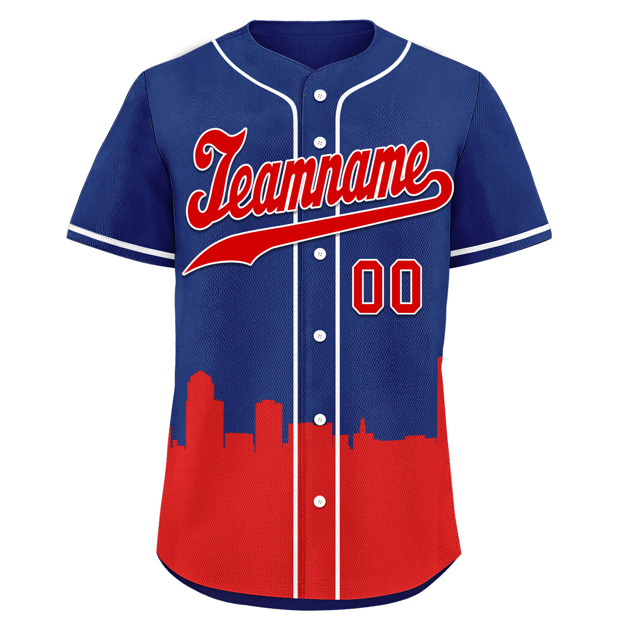 Custom Blue Red City Edition Personalized Authentic Baseball Jersey BSBJ01-D017136
