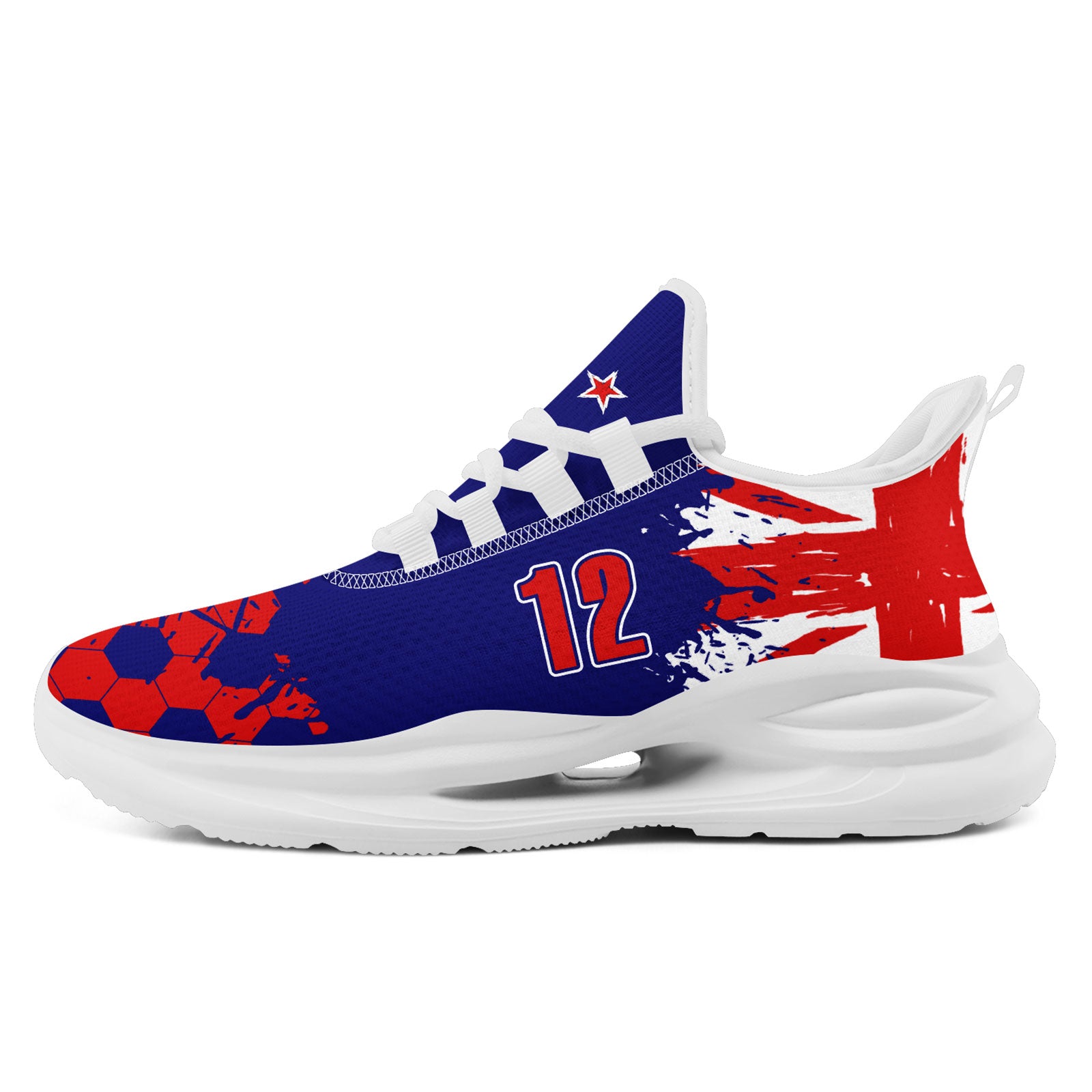 Custom 2026 World Cup New Zealand Sneakers DIY Country Flag Running Shoes Lightweight Sport Shoes Gift for Football Fans Personalized Team Name and Logo FN079-F027081-9
