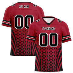 Custom Red Black Georgia Personalized Authentic Football Jersey FBJ02-D023033-3