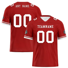 Custom Red White San Francisco Football Jersey and Firesoul Sports Shoes Combo Offer Personalized Combo ZH-D020273-25